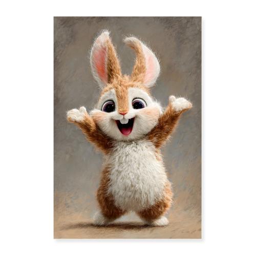 Furry Joy – Standing Rabbit - Poster 24x36