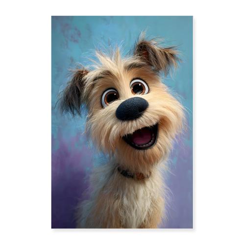 Smiling Puppy Portrait - Poster 24x36