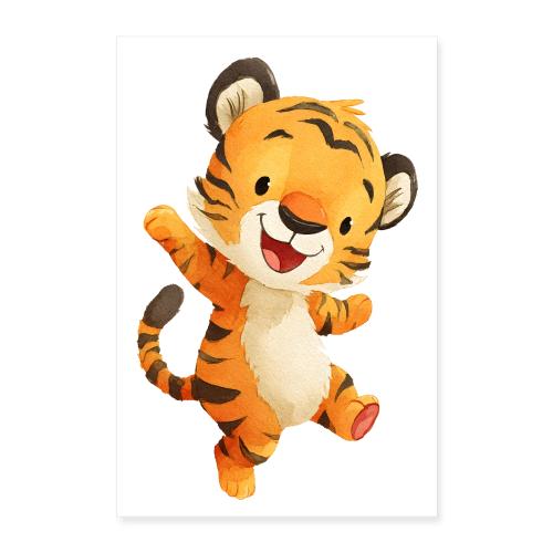 Dancing Tiger Delight - Poster 24x36