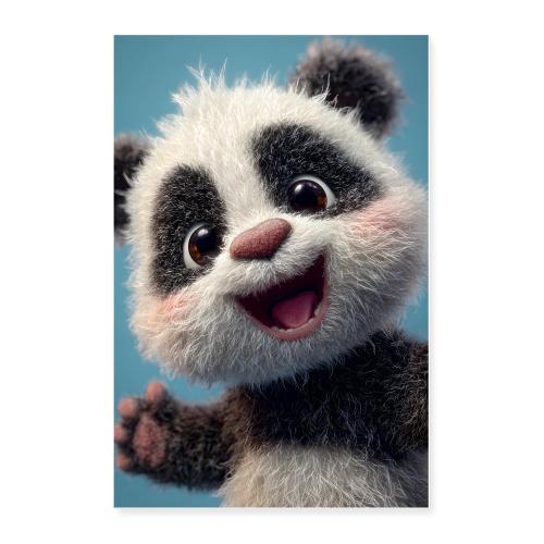 Blushing Panda Charm - Poster 24x36