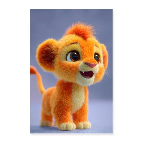 Innocent Lion Cub - Poster 24x36