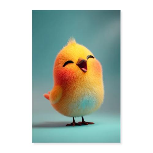 Sunny Bird with Orange Wings - Poster 24x36