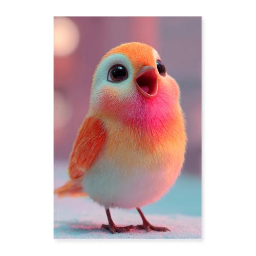 Colorful Standing Bird - Poster 24x36