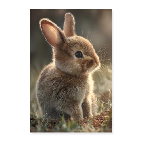 Sunny Meadow Rabbit - Poster 24x36