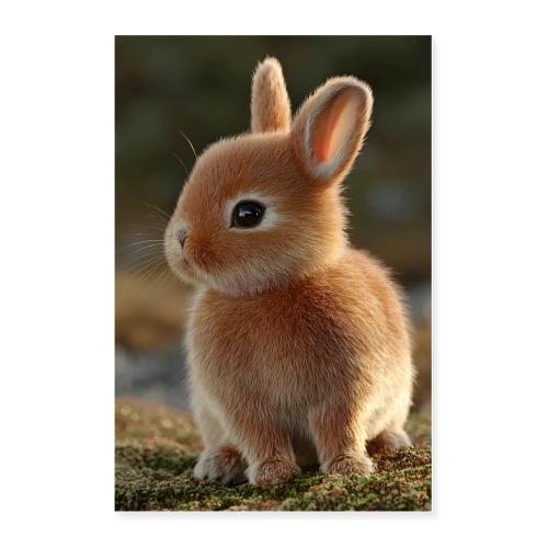 Beige Bunny Bliss - Poster 24x36