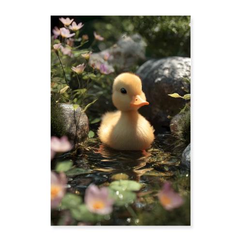 Floating Among Flowers - Poster 24x36