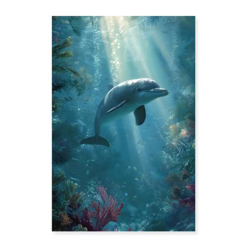 Dolphin: Sunlit Depths - Poster 24x36