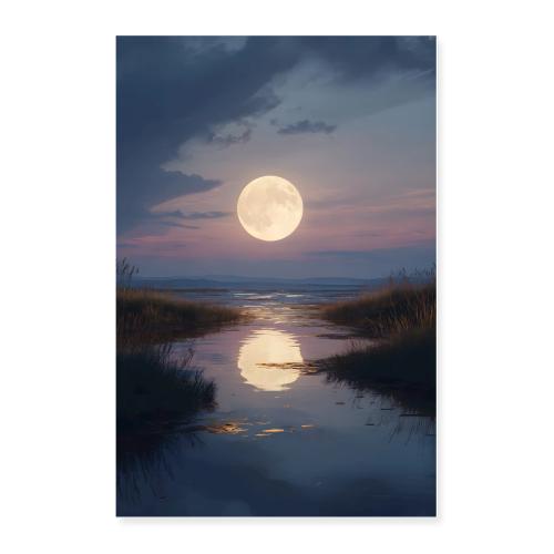 Moonlit Reflection - Poster 24x36