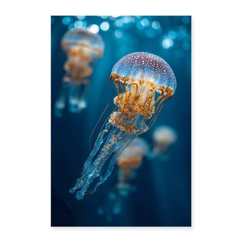Jellyfish: Golden Currents - Poster 24x36