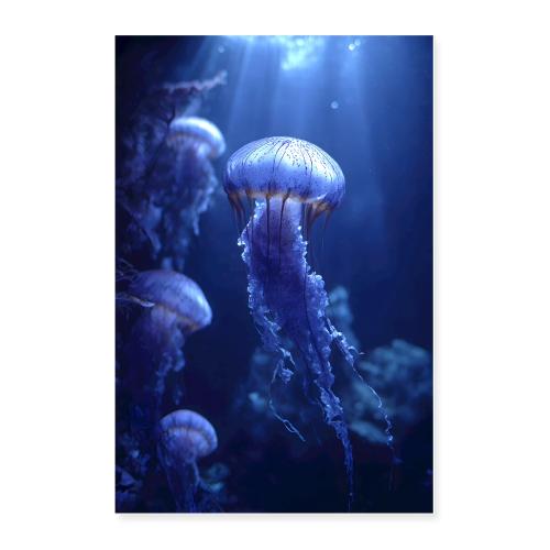 Jellyfish: Underwater Scene - Poster 24x36
