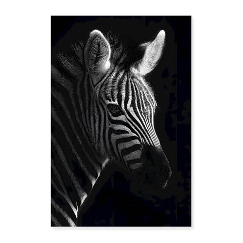 Zebra: Monochrome Grace - Poster 24x36