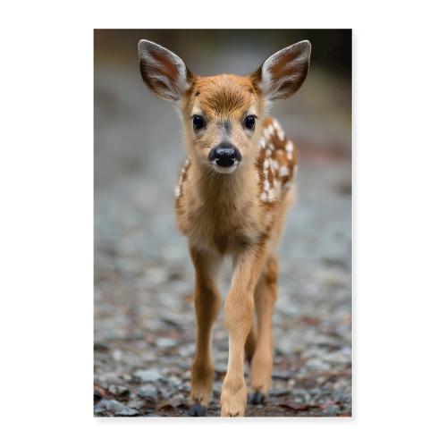 Baby Deer: Gentle Gaze - Poster 24x36