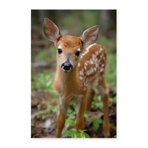 Baby Deer: Woodland Innocence - Poster 24x36