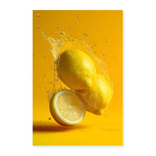 Lemon Splash Delight - Poster 24x36