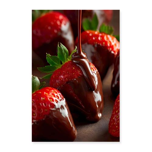 Strawberries in Chocolate Dream - Poster 24x36