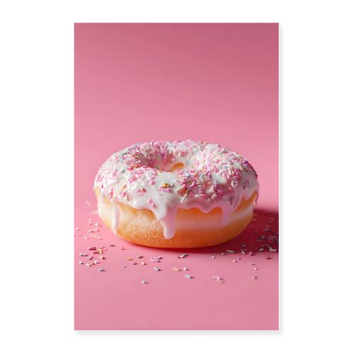 Donut: Pink Frost Delight - Poster 24x36
