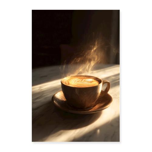 Sunlit Coffee Serenity - Poster 24x36