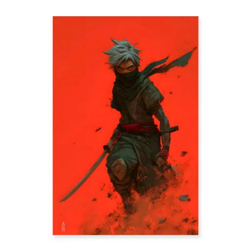 Orange Fury Ninja - Poster 24x36