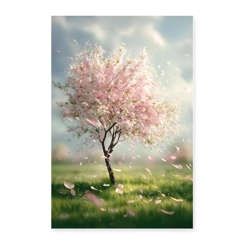 Petals in the Spring Breeze - Poster 24x36