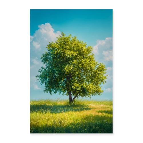 Summer: Meadow of Blue-Sky Serenity - Poster 24x36
