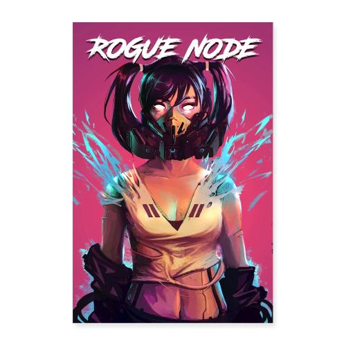 ROGUE NODE POSTER PINK BACK - Poster 24 x 36 po