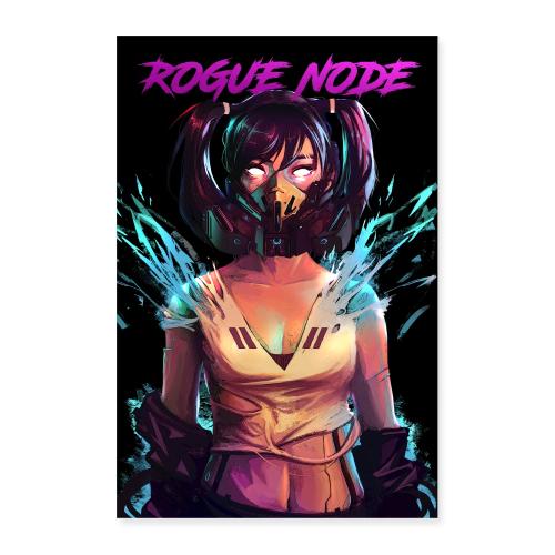 ROGUE NODE POSTER BLACK BACK - Poster 24 x 36 po