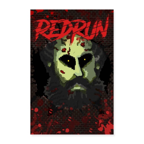 Redrun pixel art boss poster - Poster 24x36