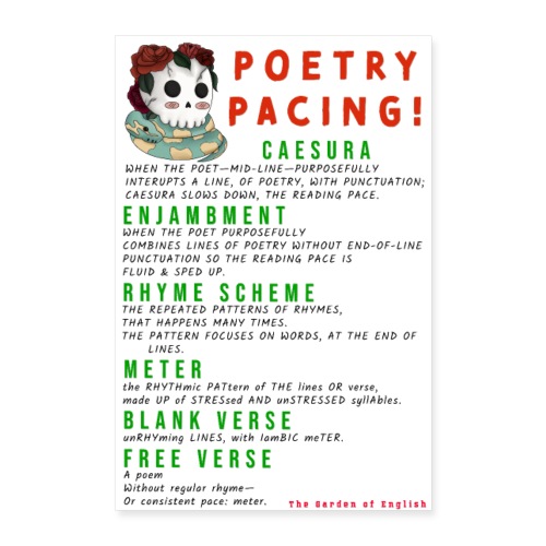 Poetry Pacing Techniques - Poster 24x36
