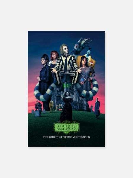 Beetlejuice 2 Main Characters 2024 - Poster 24x36 - white - Front