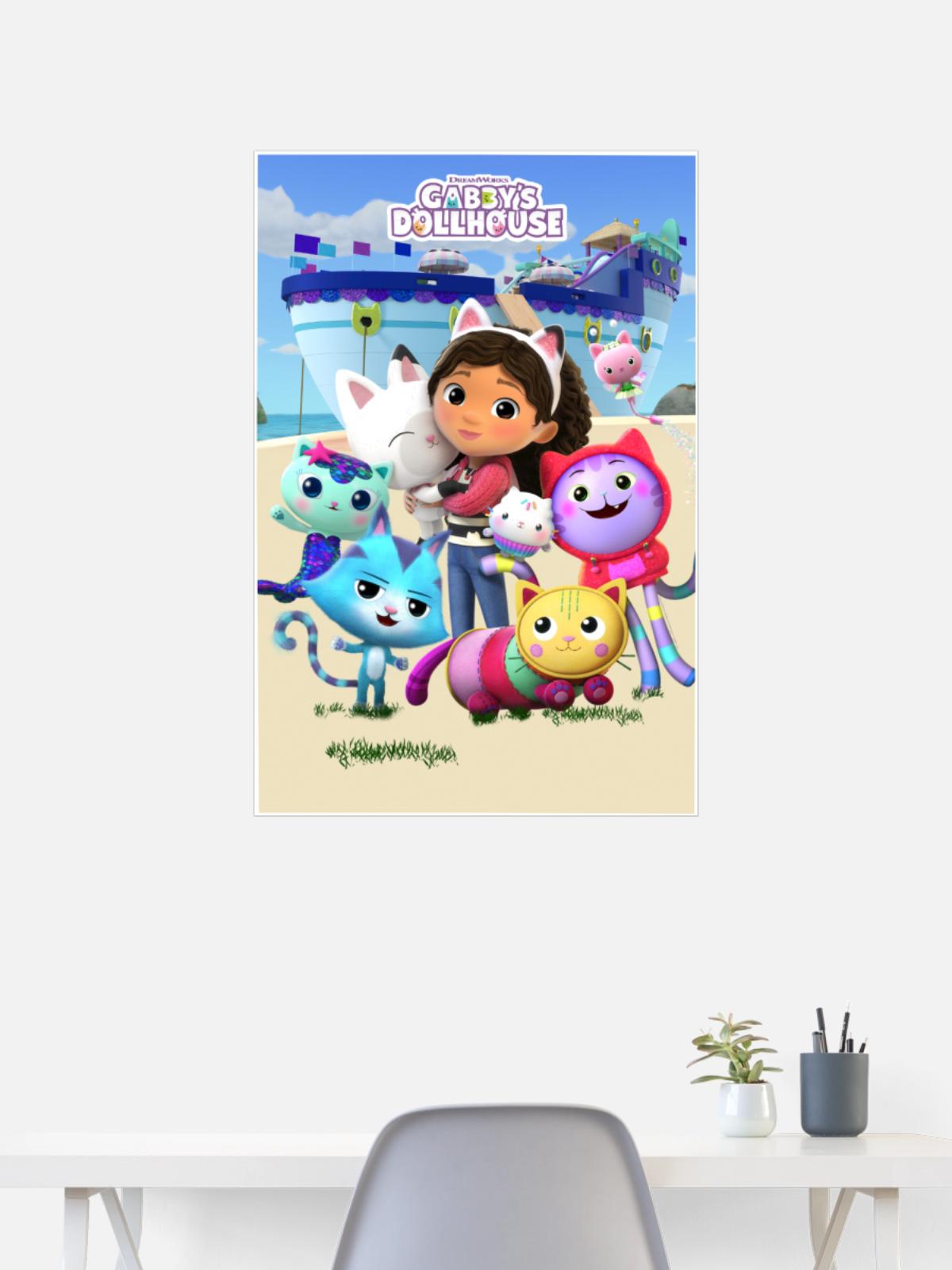 Gabbys Dollhouse With Her Friends At The Beach - Poster 24x36 - white - Front