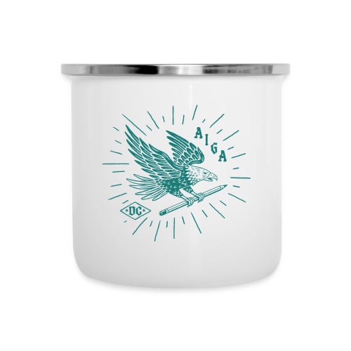 Fly Like an AIGA DC Eagle (teal) - Camper Mug