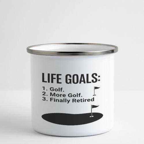 Life Goals: Golf More Retired - Golf Gag Gift Tee - Camper Mug