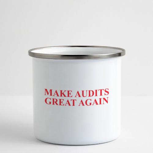 MAGA Make Audits Great Again (red text) - Camper Mug