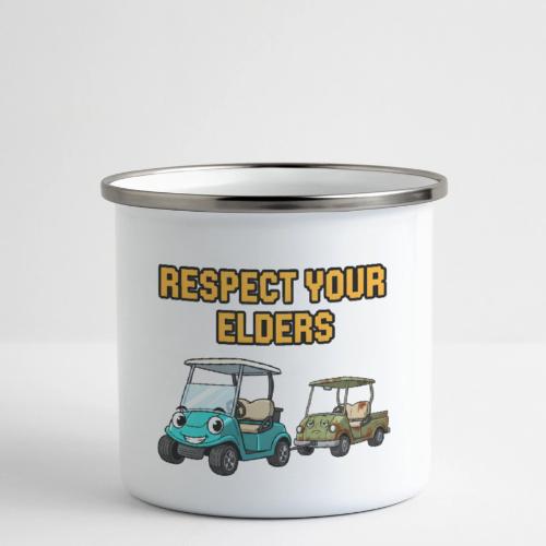Golf Cart Humor T-Shirt | Respect Your Elders - Camper Mug