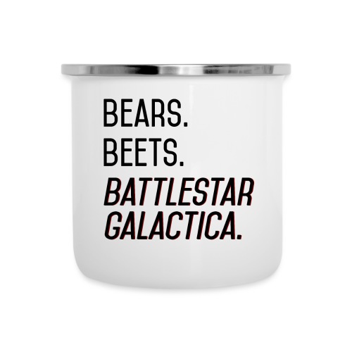 Bears. Beets. Battlestar Galactica. (Black & Red) - Camper Mug