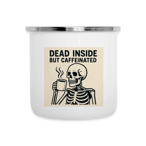 Skeleton Sipping Coffee - Camper Mug