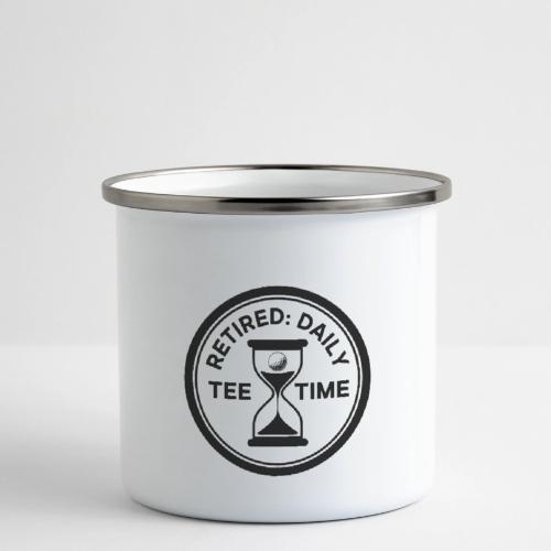 Retired Daily Tee Time - Senior Golfer Gag Gift - Camper Mug