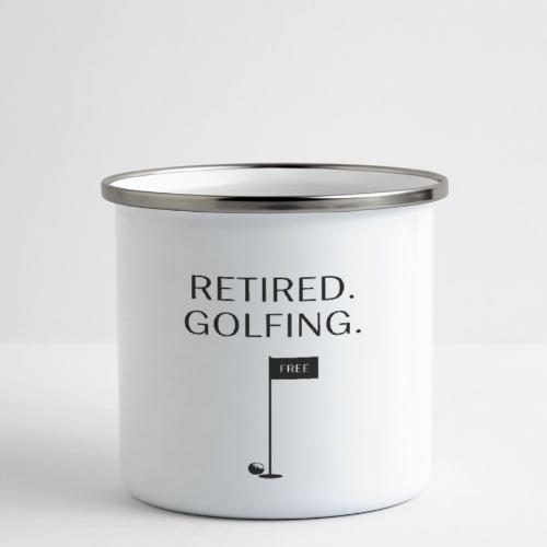 Retired Golfing Free - Golf Gag Gift Tee for Men - Camper Mug