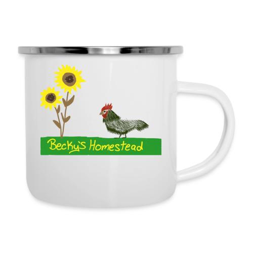 Chicken and Sunflowers - Camper Mug
