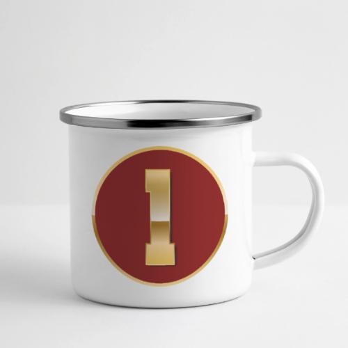 Number 1 in Gold Varsity Font - Camper Mug