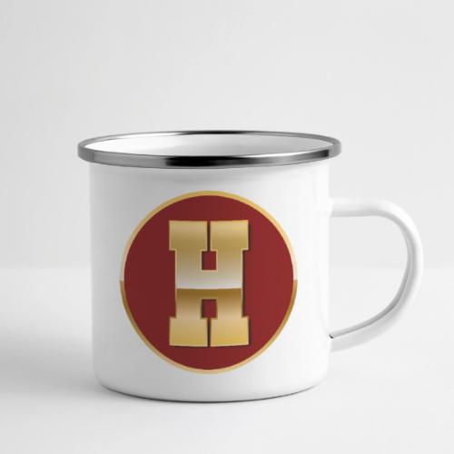 Letter H – Capital Varsity Alphabet Monogram - Camper Mug