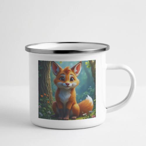 Magical fantasy fox in enchanted forest scene - Camper Mug