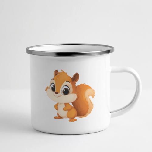 Playful Cartoon Squirrel with Big Innocent Eyes - Camper Mug