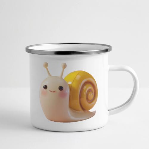 Sweet Cartoon Baby Snail Full of Joy - Camper Mug