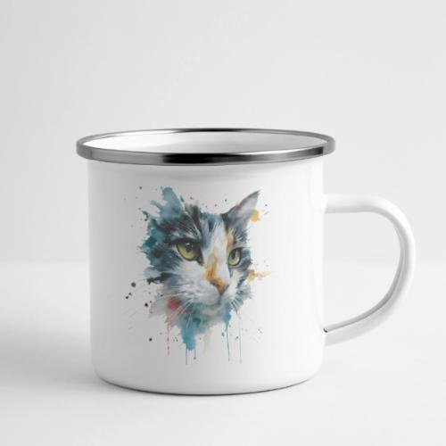 Watercolor cat face - Camper Mug