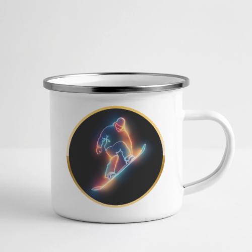 Golden Neon Snowboard - Camper Mug