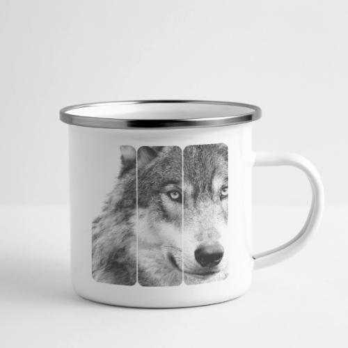 Wolf Face Triptych: Silent Alpha - Camper Mug