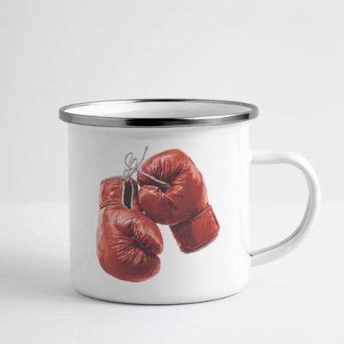 Boxing: Hanging Gloves Icon - Camper Mug