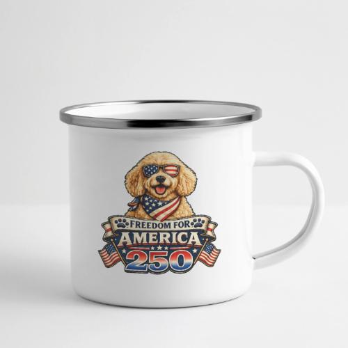 Freedom For America 250 Patriotic Goldendoodle - Camper Mug
