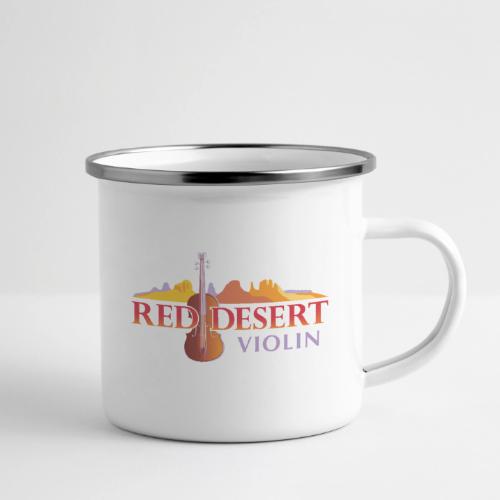 Red Desert Violin- Red Text, Cut-Out. - Camper Mug